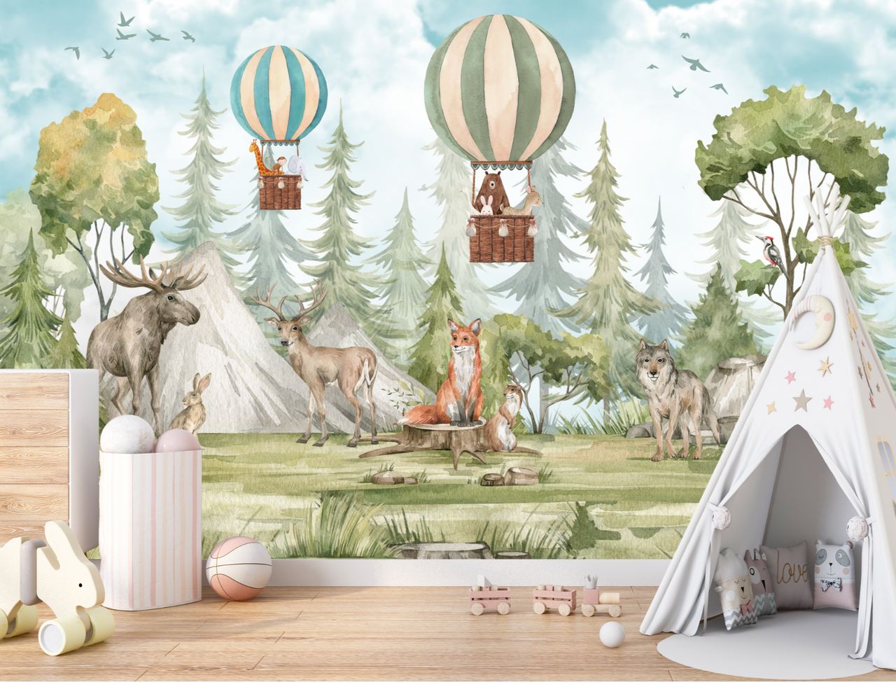 Papier Peint Panoramique Animaux Enfant | Le Petit Intissé