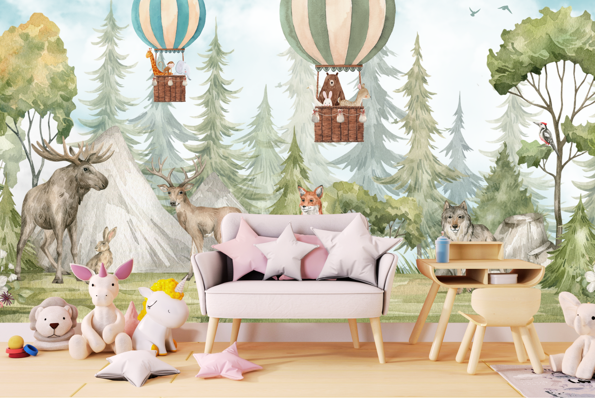 Papier Peint Panoramique Animaux Enfant | Le Petit Intissé