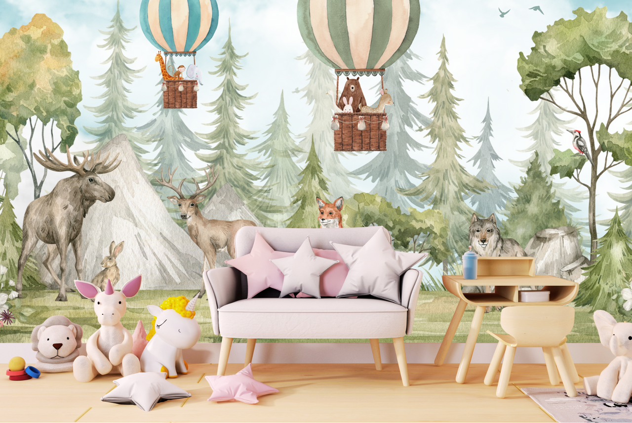 Papier Peint Panoramique Animaux Enfant | Le Petit Intissé