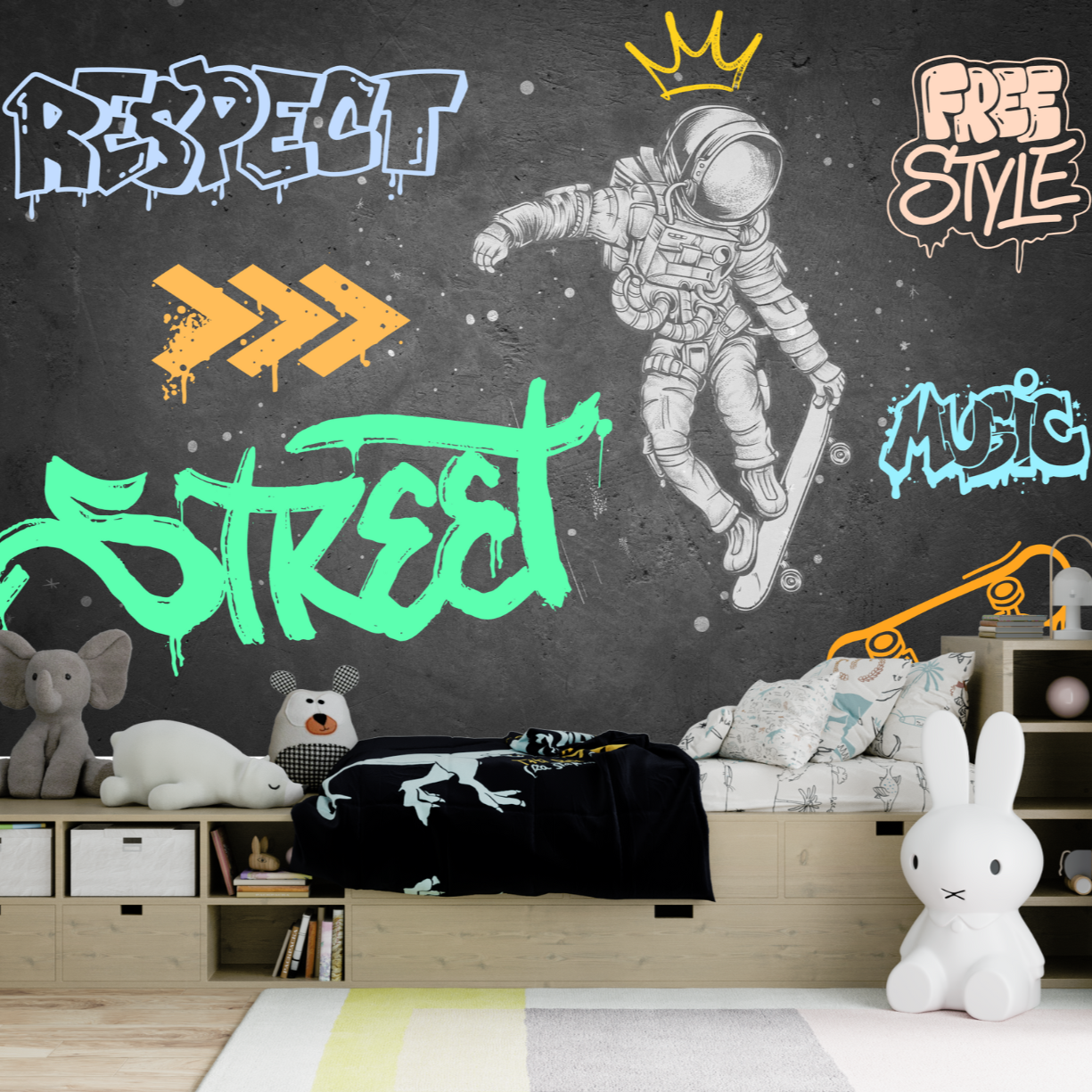 Papier Peint Graffiti Chambre | Le Petit Intissé