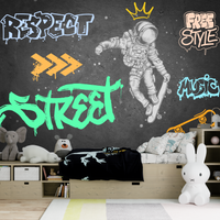 Thumbnail for Papier Peint Graffiti Chambre | Le Petit Intissé