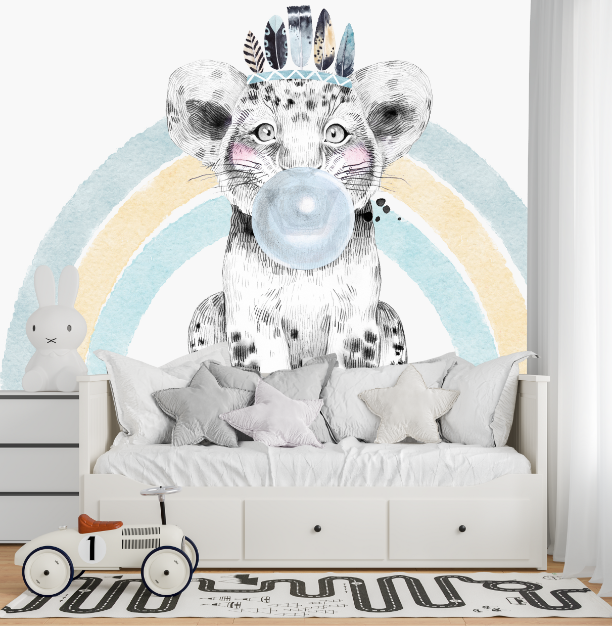 Papier Peint Lion Chewing Gum | Le Petit Intissé