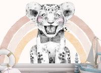 Thumbnail for Papier Peint Animaux  <br/> Lion Enfant et Petit Nœud