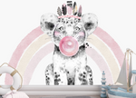 Papier Peint Lionceau Chewing Gum | Le Petit Intissé