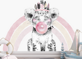 Papier Peint Lionceau Chewing Gum | Le Petit Intissé