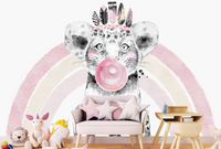 Thumbnail for Papier Peint Lionceau Chewing Gum | Le Petit Intissé