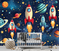 Thumbnail for Papier Peint Fusée Enfant | Le Petit Intissé