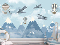 Thumbnail for Papier Peint Avion <br/> Montagnes Bleues Majestueuses