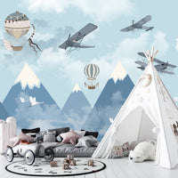 Thumbnail for Papier Peint Avion <br/> Montagnes Bleues Majestueuses