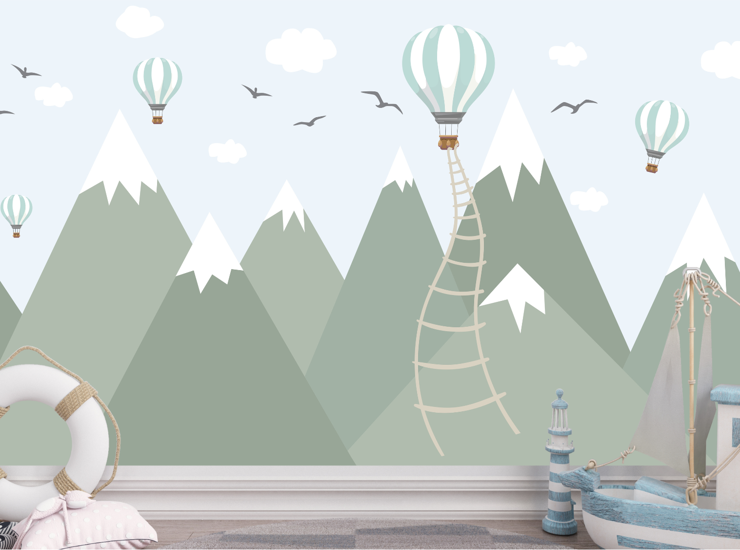 Papier Peint Enfant Montagne | Le Petit Intissé