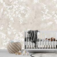 Thumbnail for Papier Peint Fleur Beige | Le Petit Intissé