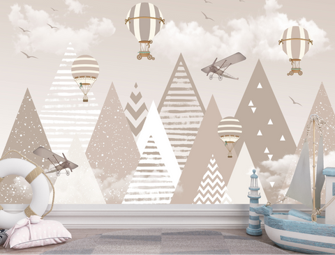 Papier Peint Panoramique Beige Enfant | Le Petit Intissé