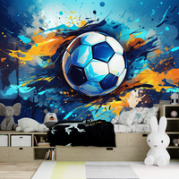 Thumbnail for Papier Peint Foot Bleu | Le Petit Intissé