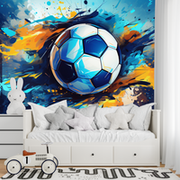 Thumbnail for Papier Peint Foot  <br/> Bleu Explosion Energie