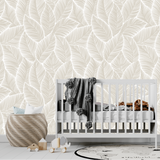 Papier Peint Feuillage Beige Enfant | Le Petit Intissé