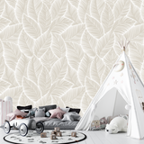Papier Peint Feuillage Beige Enfant | Le Petit Intissé