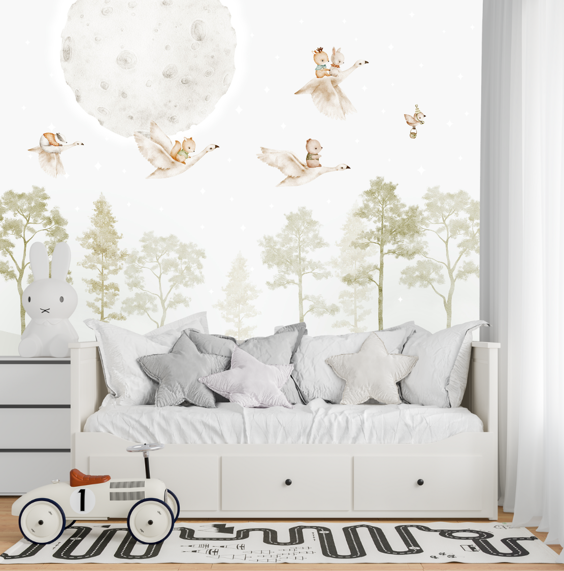 Papier Peint Vol d'Oiseaux | Le Petit Intissé