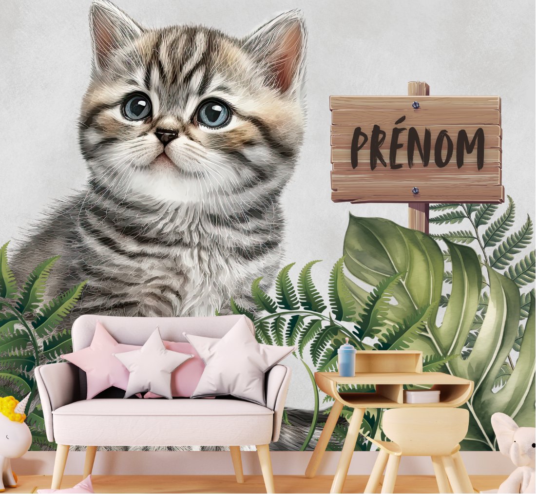 Papier Peint Animaux  <br/> Chat Brigand