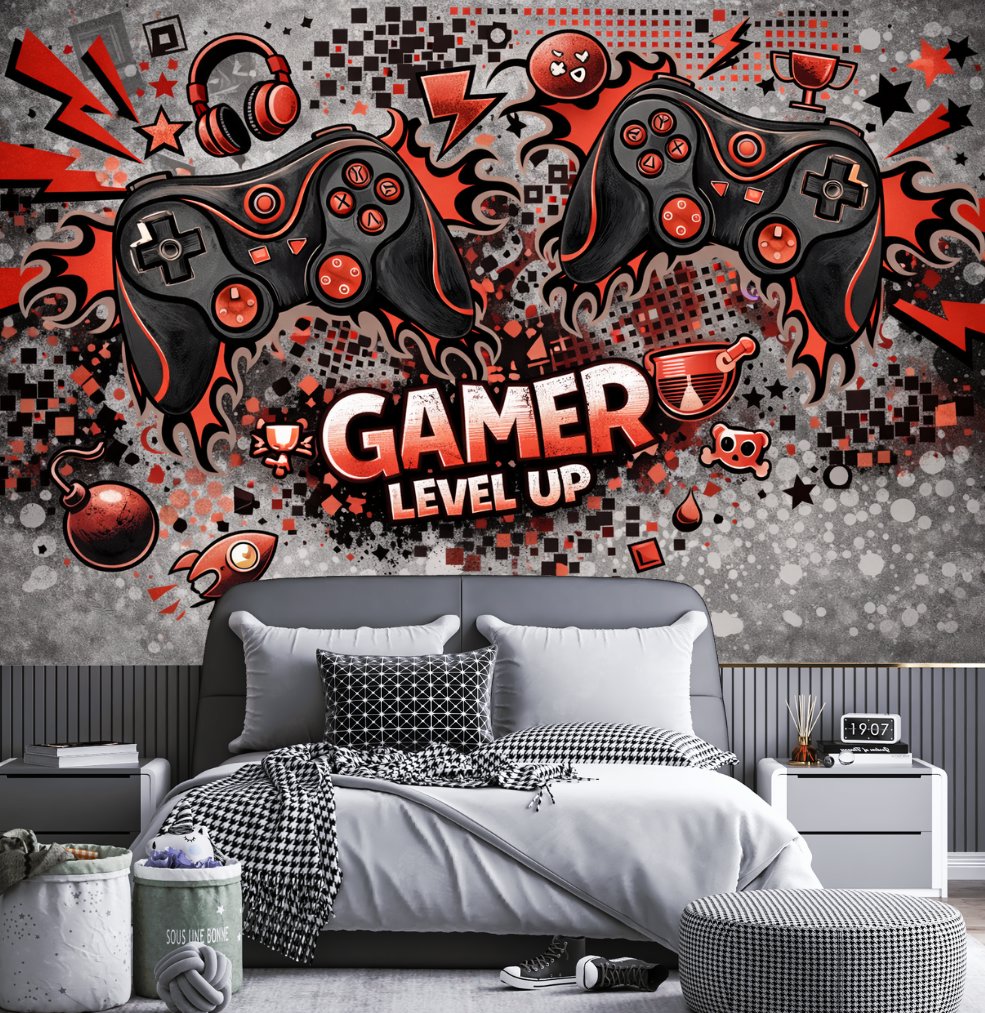 Papier Peint Gamer <br/> Rouge Gaming