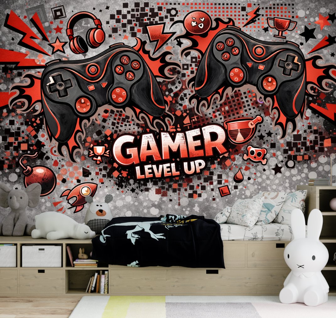 Papier Peint Gamer <br/> Rouge Gaming