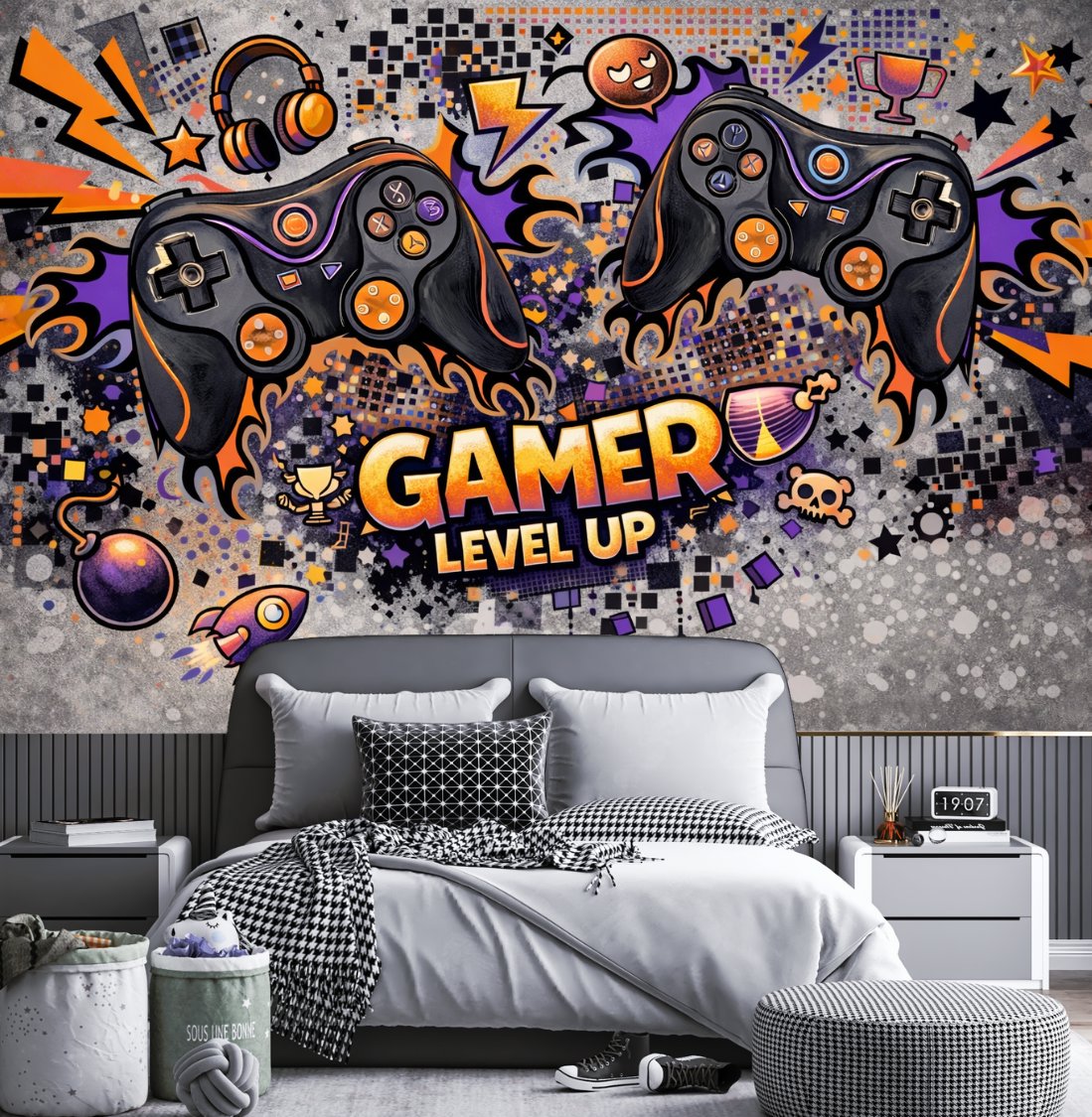 Papier Peint Gamer <br/> Gaming Couleur Punch
