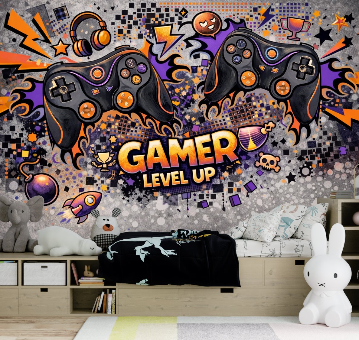 Papier Peint Gamer <br/> Gaming Couleur Punch