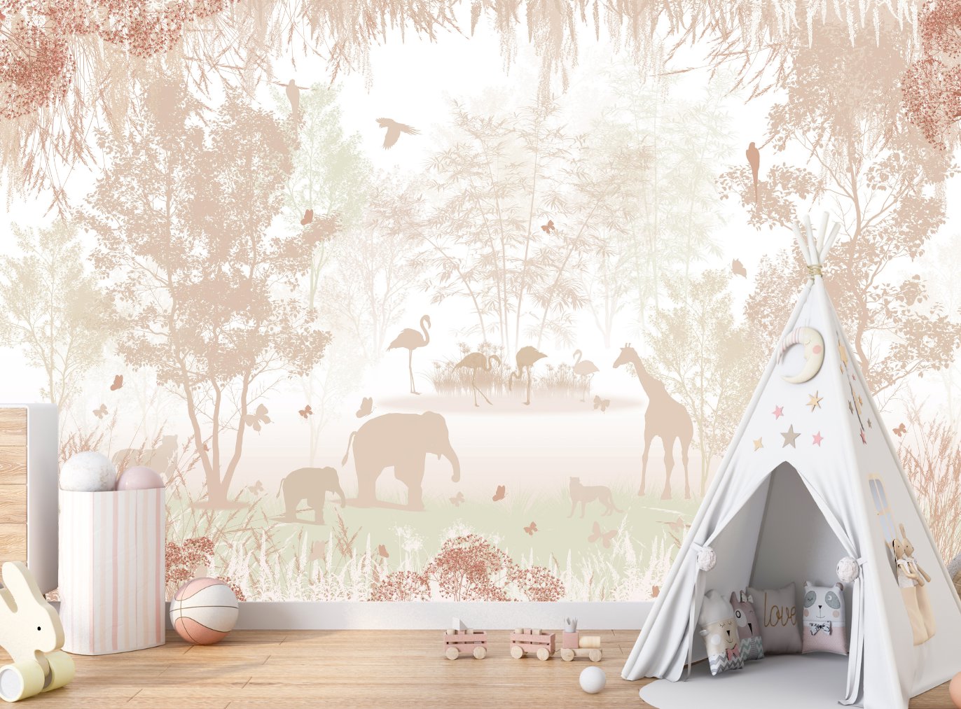 Papier Peint Animaux  <br/> Forêt Ambiance Douce