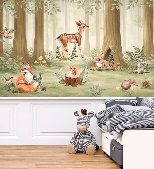 Papier Peint Animaux  <br/> Forêt Peuplée
