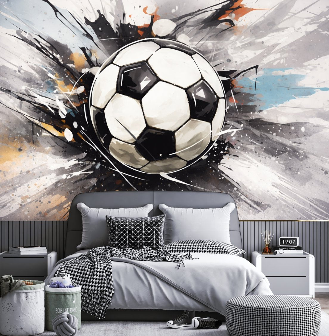 Papier Peint Foot  <br/> Street Art Graffiti