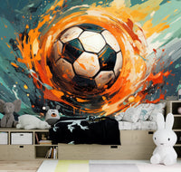 Thumbnail for Papier Peint Foot  <br/> Ballon Dynamique