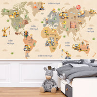 Thumbnail for Papier Peint Carte du Monde <br/> Univers Chantier