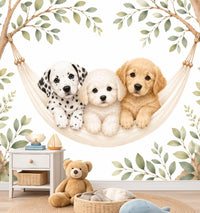 Thumbnail for Papier Peint Animaux  <br/> Chiots Adorables Hamac