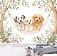 Thumbnail for Papier Peint Animaux  <br/> Chiots Adorables Hamac