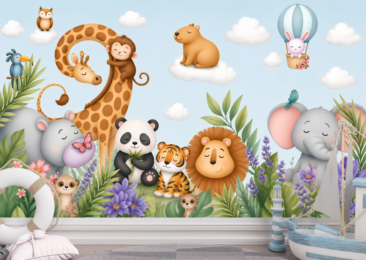 Tapisserie Animaux Chambre Enfant | Le Petit Intissé
