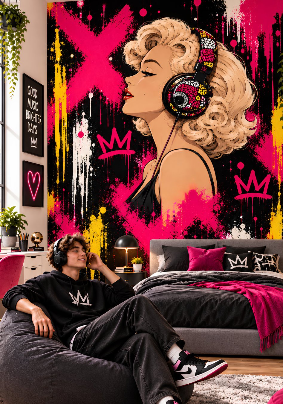 Papier Peint Musique <br/> Muse Urbaine Pop Art