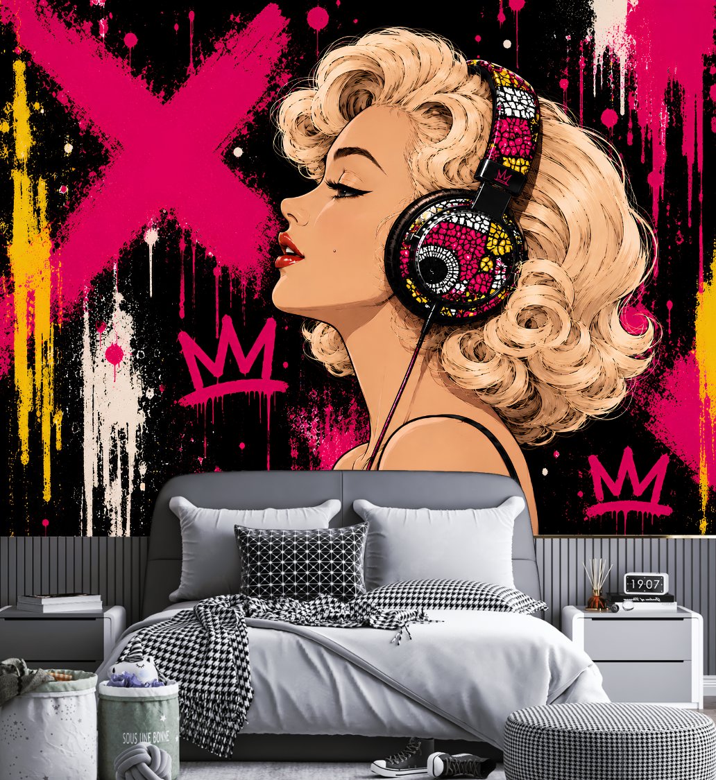 Papier Peint Musique <br/> Muse Urbaine Pop Art
