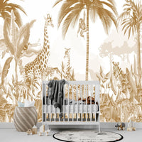 Thumbnail for Papier Peint Animaux <br/> Beige Tropical