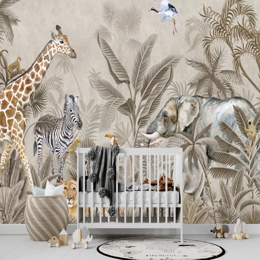 Papier Peint Animaux <br/> Exploration Savane Naturelle