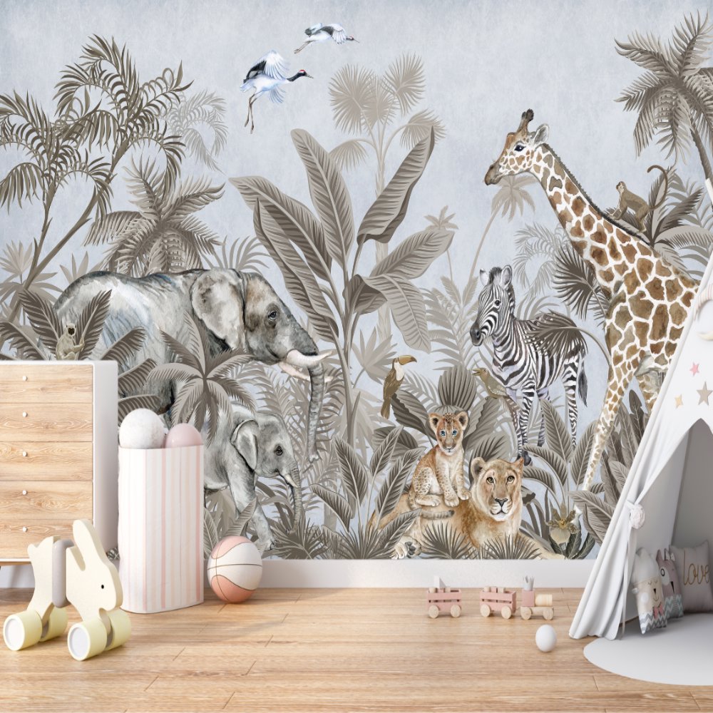Papier Peint Animaux <br/> Safari Enchanté