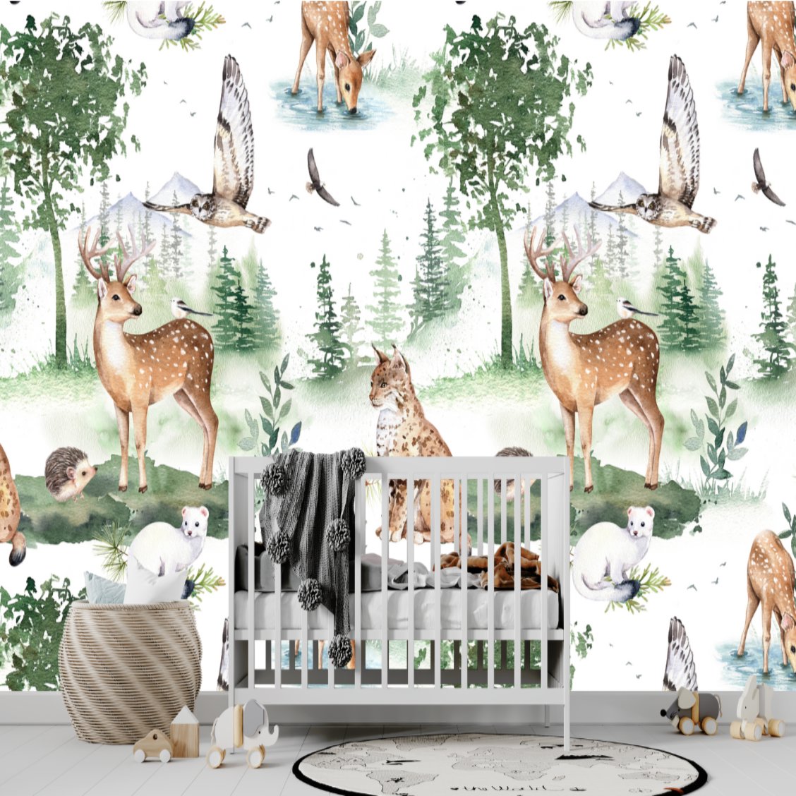 Papier Peint Animaux <br/> Forêt pour Enfant