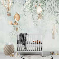 Thumbnail for Papier Peint Chambre Bébé Vert | Le Petit Intissé