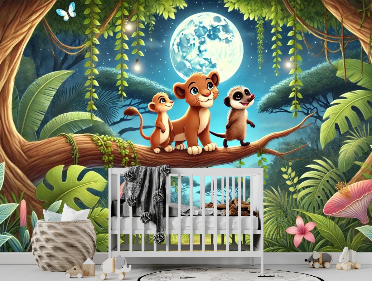 Papier Peint Animaux <br/> Lionceau Explorateur