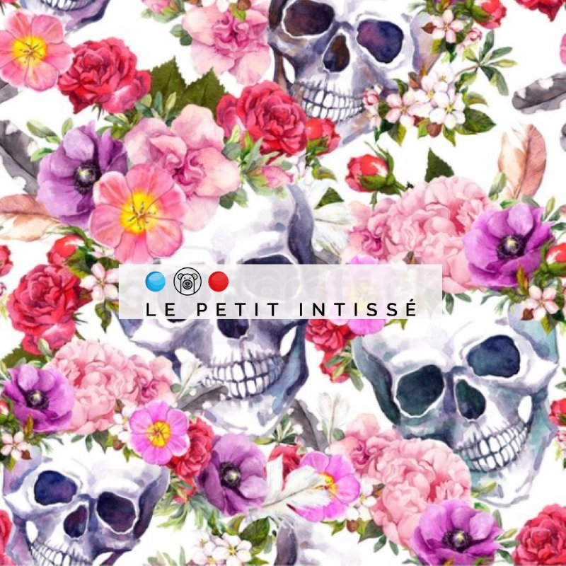 Papier Peint Tête de Mort <br/> Rose