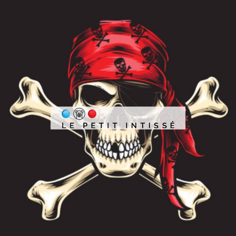 Papier Peint Pirate <br/> Bandeau Rouge