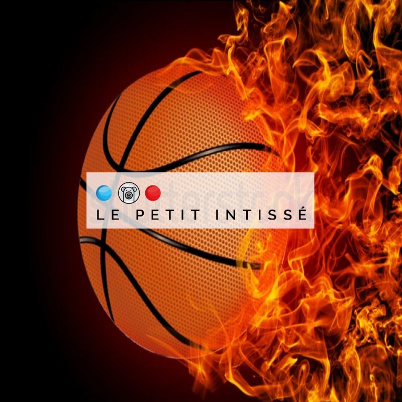 Papier Peint Basket <br/> Ballon en Feu