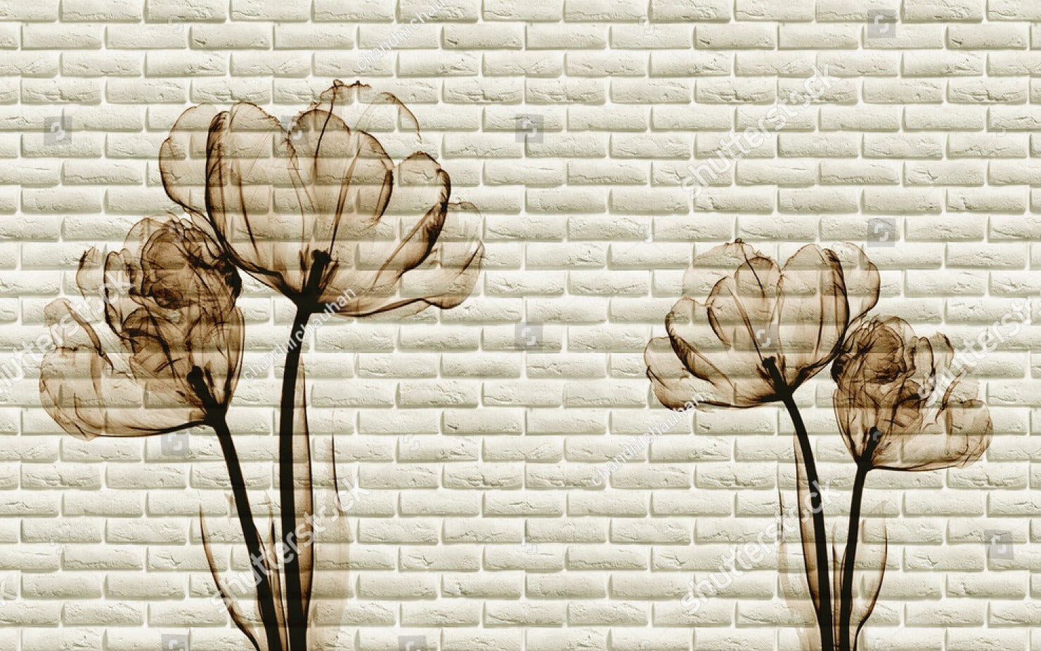 Papier Peint Brique Beige