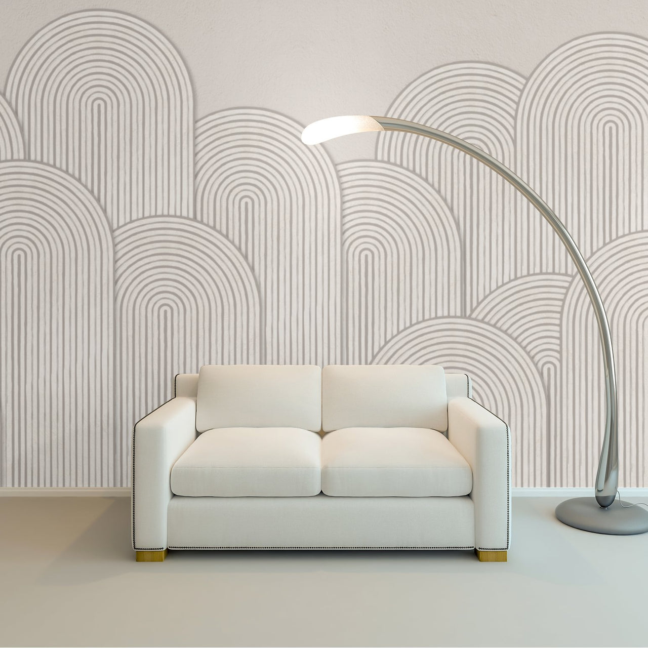 Papier Peint Beige avec Motif