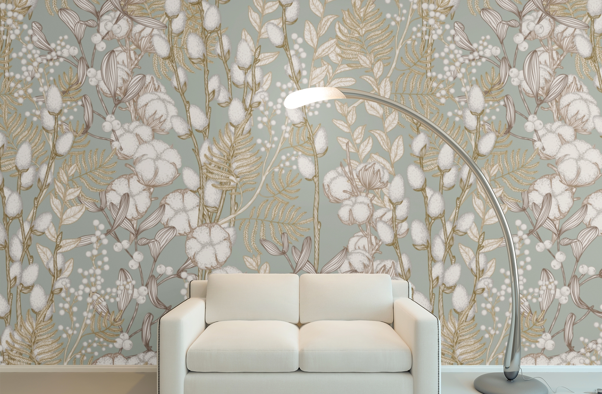 Papier Peint Fleuri Pour Chambre Adulte | Le Petit Intissé