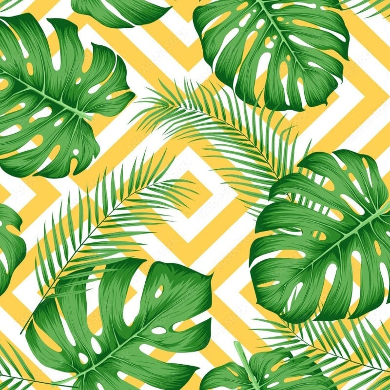 Papier Peint Tropical Jaune | Le Petit Intissé
