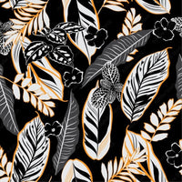 Thumbnail for Papier Peint Tropical Fond Noir | Le Petit Intissé